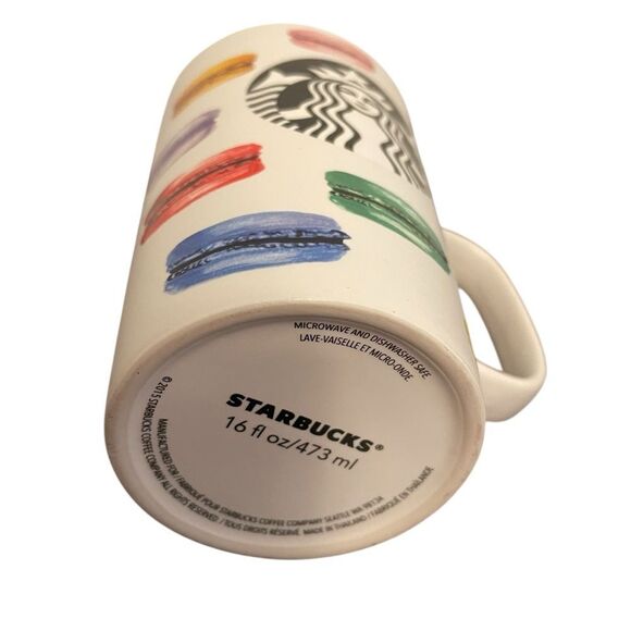 Starbucks 2015 Dot Collection French Macarons Rainbow Mug 16 OZ - Picture 4 of 4
